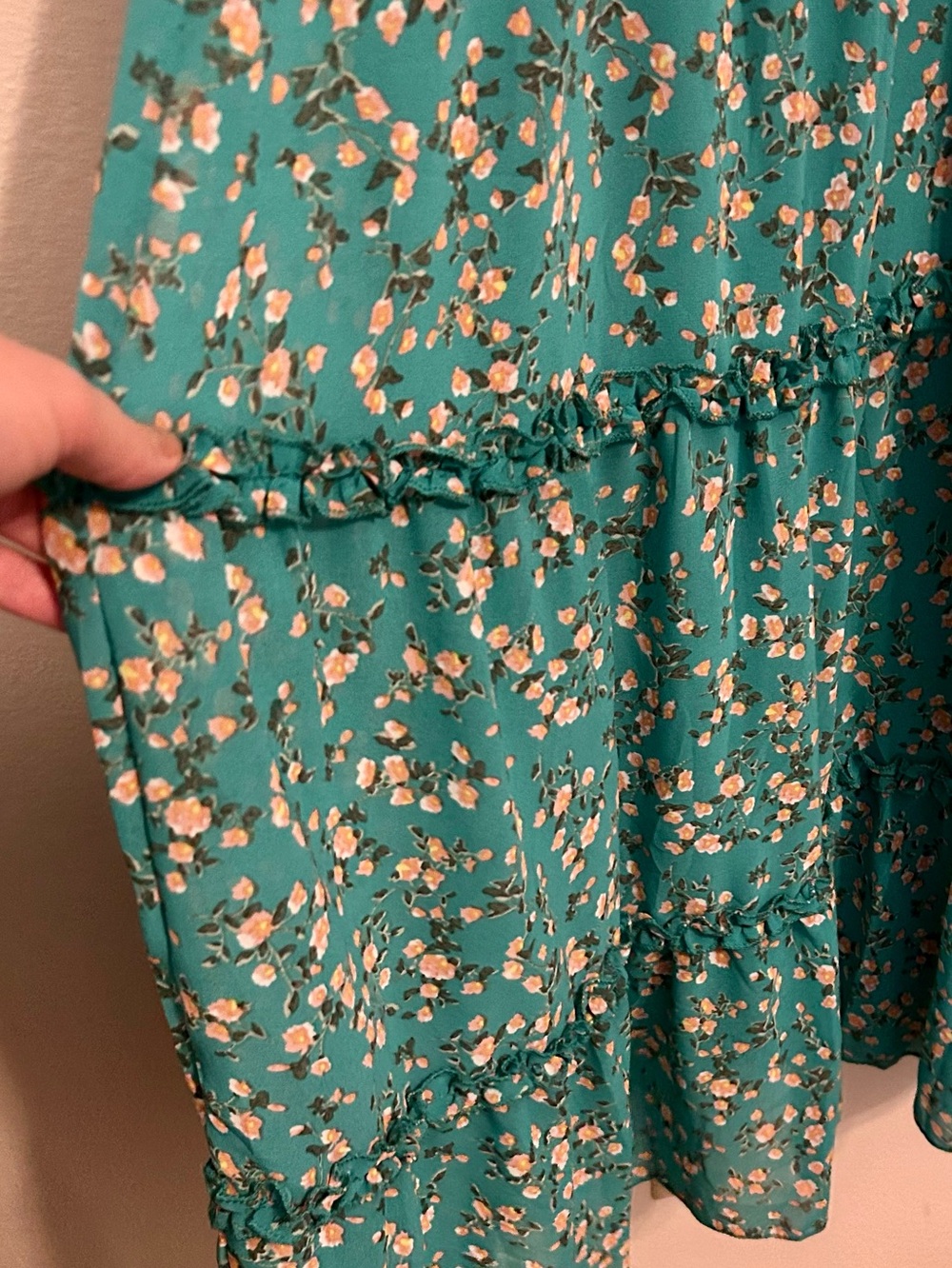 Women’s Teal Floral Dress, Size Small, EUC - Picture 3 of 11